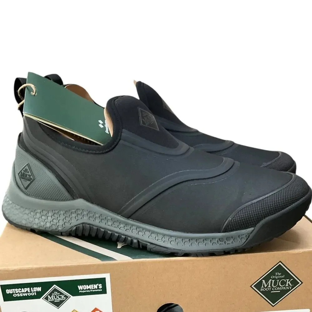 Muck Boot Company Women's Outscape Low Slip-On Shoes Black/Grey Size US 9 NEW